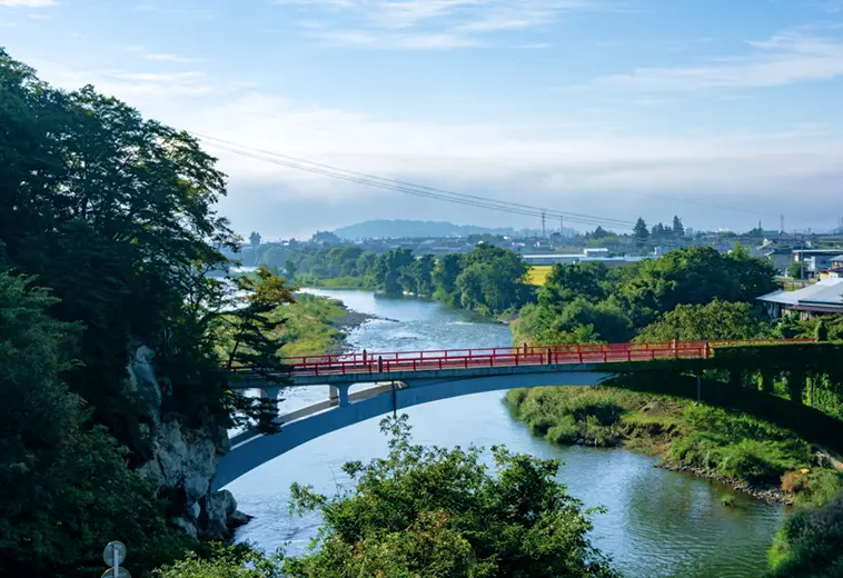 山形県寒河江市にある臥龍橋（がりゅうばし）